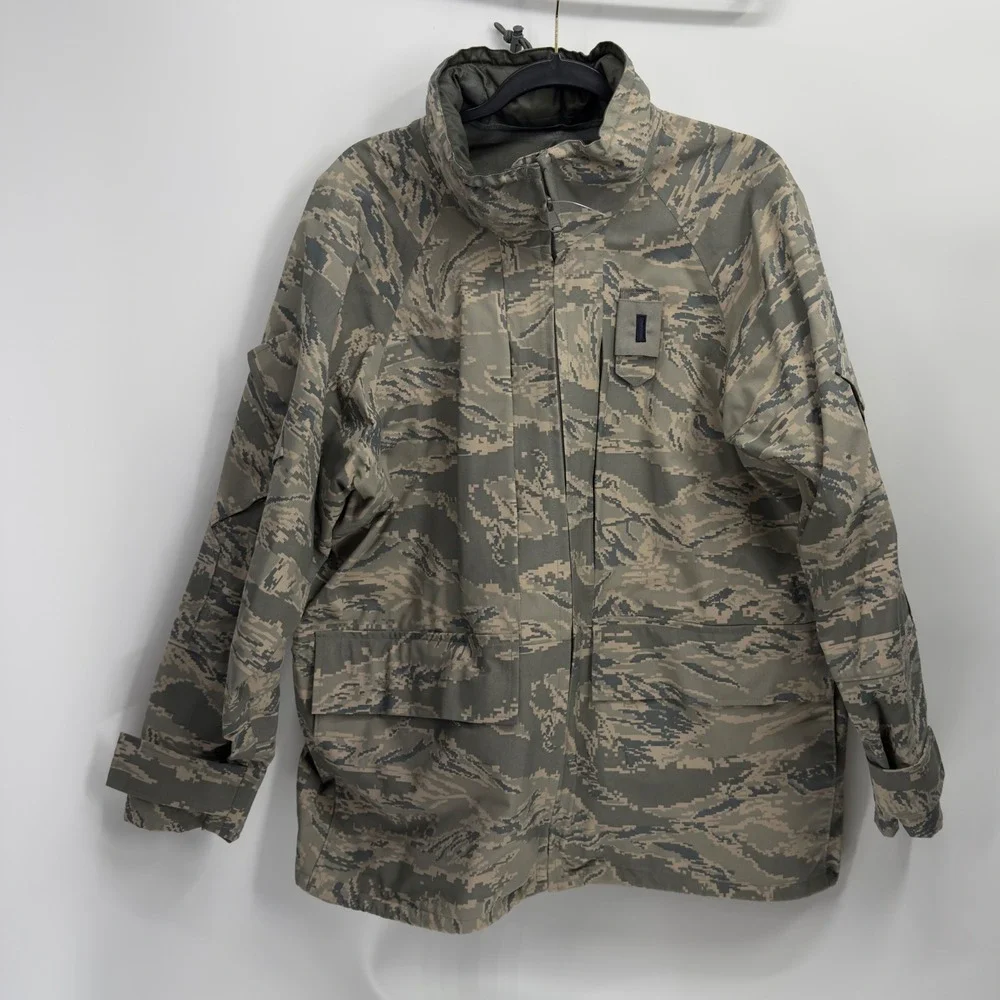 Propper USAF APECS Parka Digital Tiger Stripe Camo Gore-Seam Large Short Jacket‎